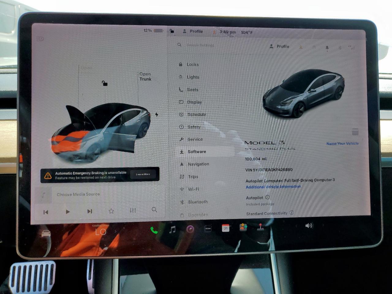 2019 Tesla Model 3 VIN: 5YJ3E1EA0KF426880 Lot: 65375935