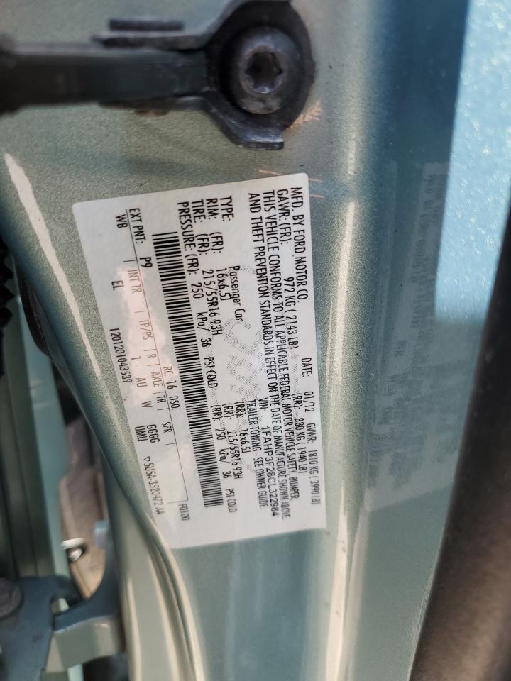 2012 Ford Focus Se VIN: 1FAHP3F28CL322984 Lot: 63446325