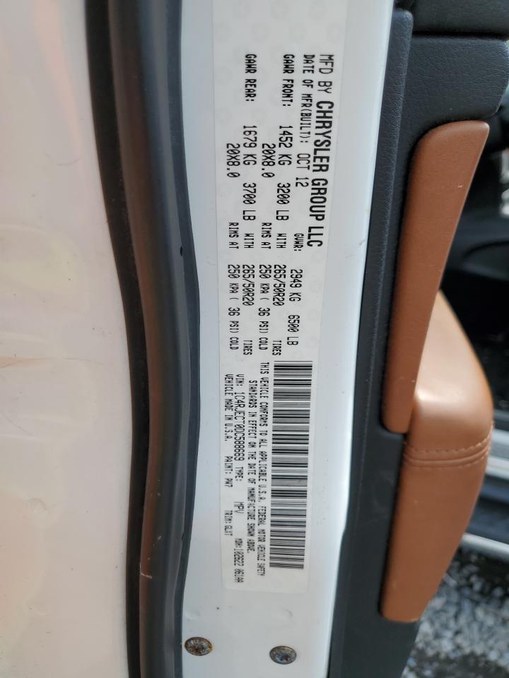 2013 Jeep Grand Cherokee Overland VIN: 1C4RJECT0DC588669 Lot: 62114365