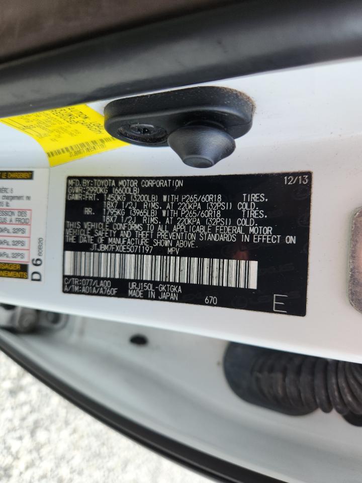 2014 Lexus Gx 460 VIN: JTJBM7FX0E5071197 Lot: 63375215