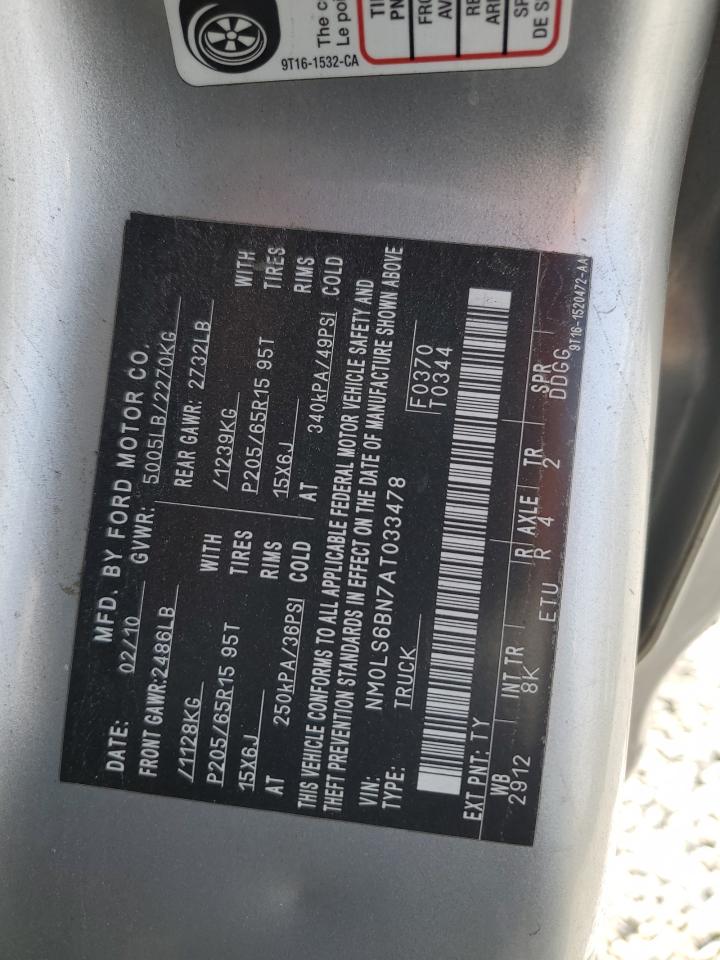 2010 Ford Transit Connect Xlt VIN: NM0LS6BN7AT033478 Lot: 63507485