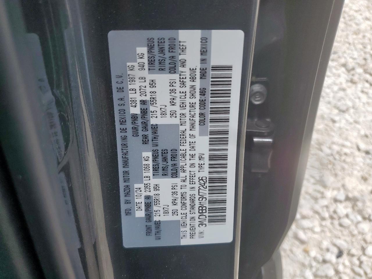 2025 Mazda Cx-30 Select VIN: 3MVDMBBM1SM772426 Lot: 65321785