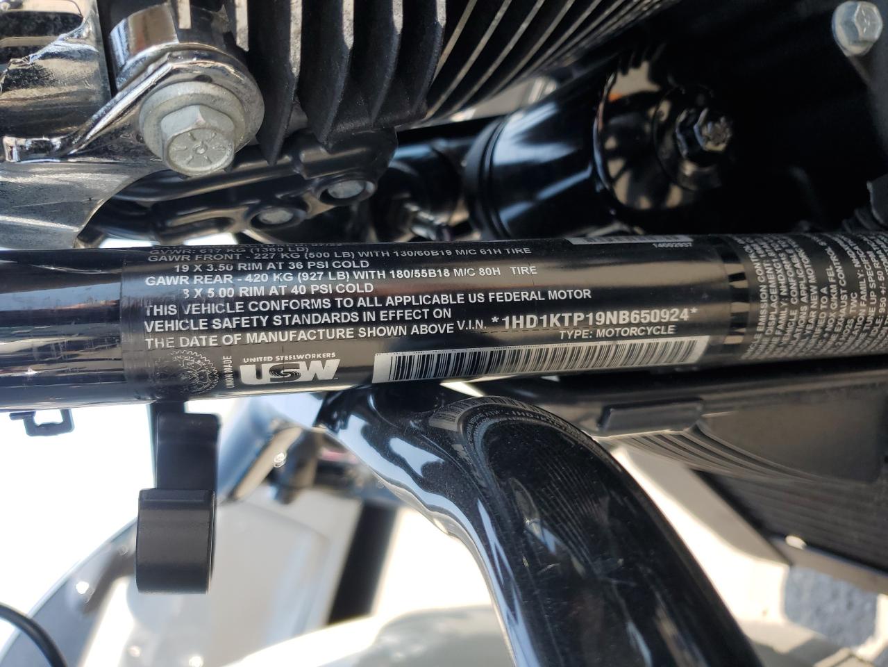 2022 Harley-Davidson Fltrxs VIN: 1HD1KTP19NB650924 Lot: 63794425