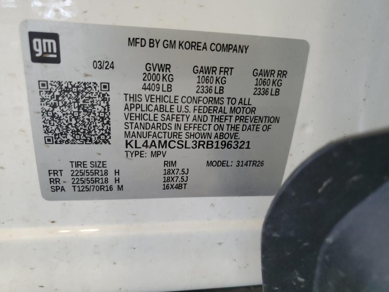 2024 Buick Encore Gx Preferred VIN: KL4AMCSL3RB196321 Lot: 62962145