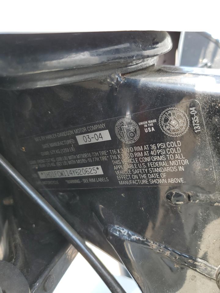 2004 Harley-Davidson Flhtcui VIN: 1HD1FCW114Y620625 Lot: 63526565