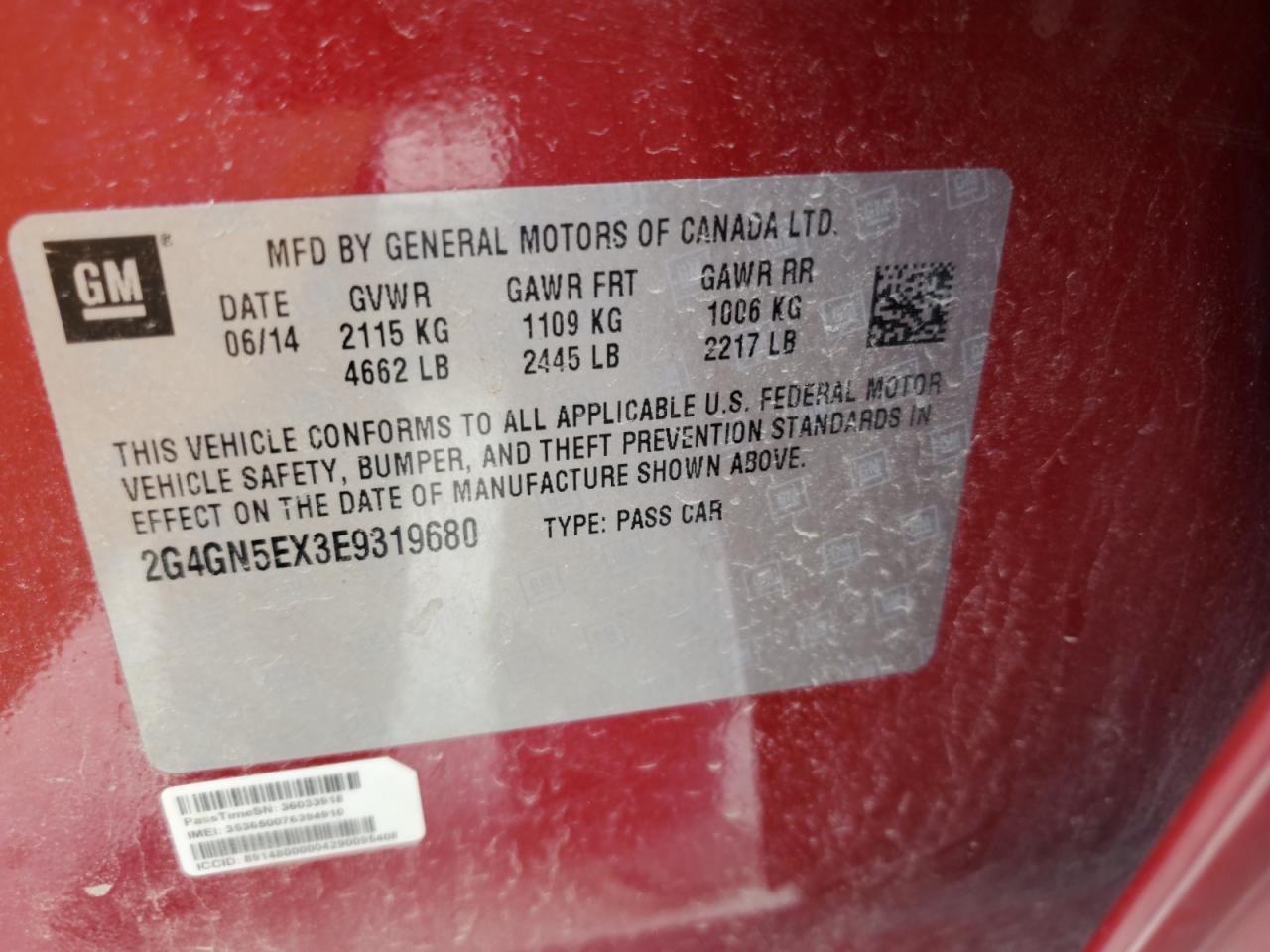 2014 Buick Regal Premium VIN: 2G4GN5EX3E9319680 Lot: 64018805