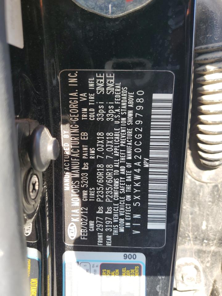 2012 Kia Sorento Sx VIN: 5XYKW4A20CG297980 Lot: 64844745
