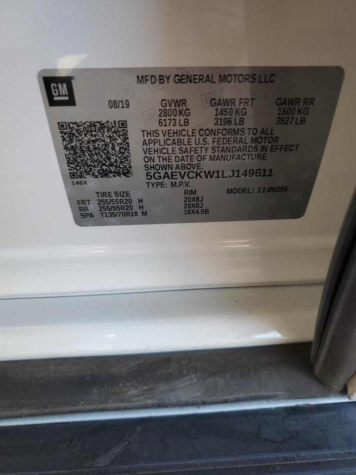 2020 Buick Enclave Avenir VIN: 5GAEVCKW1LJ149611 Lot: 63558735