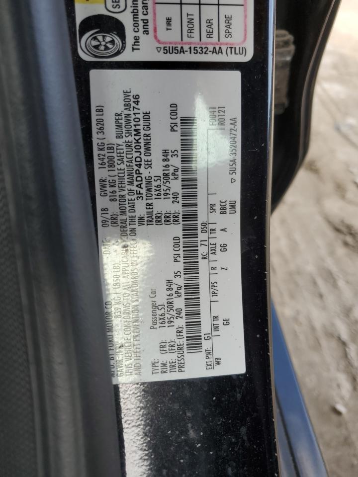 2019 Ford Fiesta St VIN: 3FADP4DJ0KM101746 Lot: 65748435