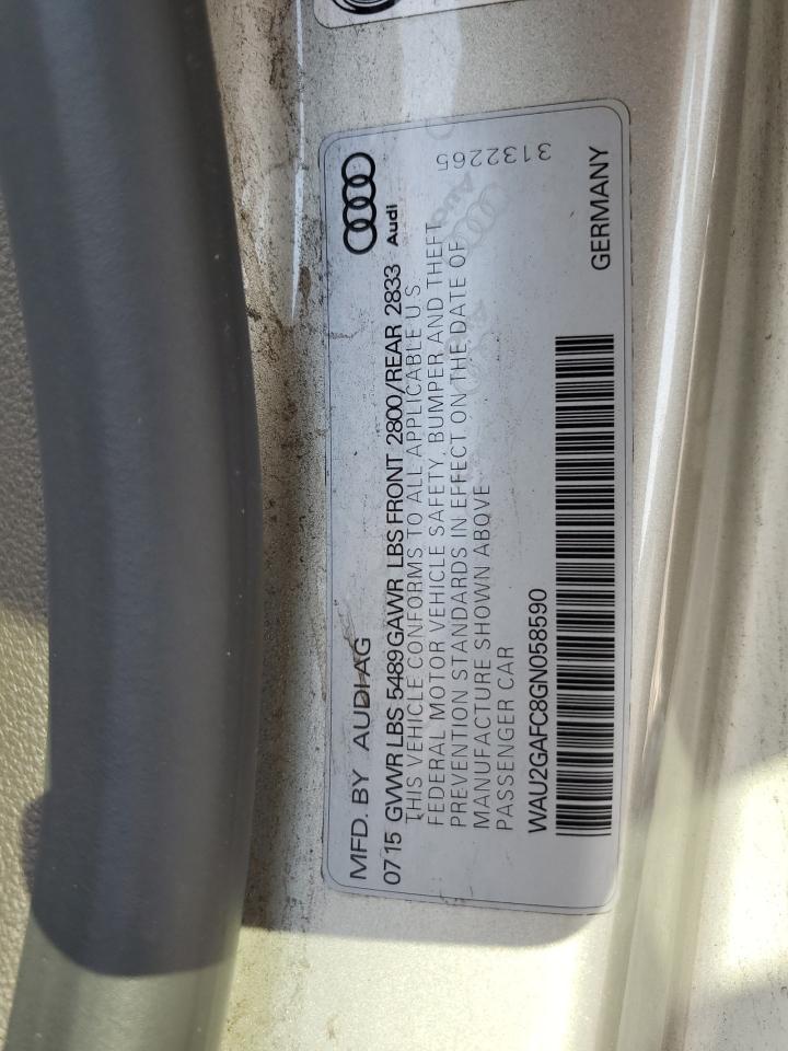 2016 Audi A7 Prestige VIN: WAU2GAFC8GN058590 Lot: 64402775