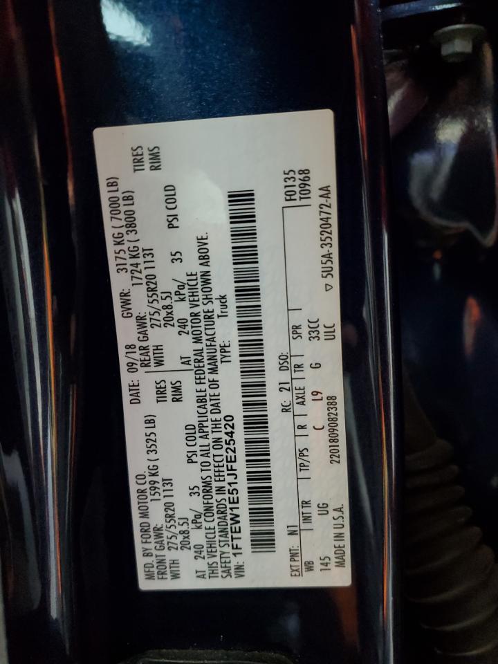 2021 Ford F150 Supercrew VIN: 1FTEW1E51JFE25420 Lot: 66008035