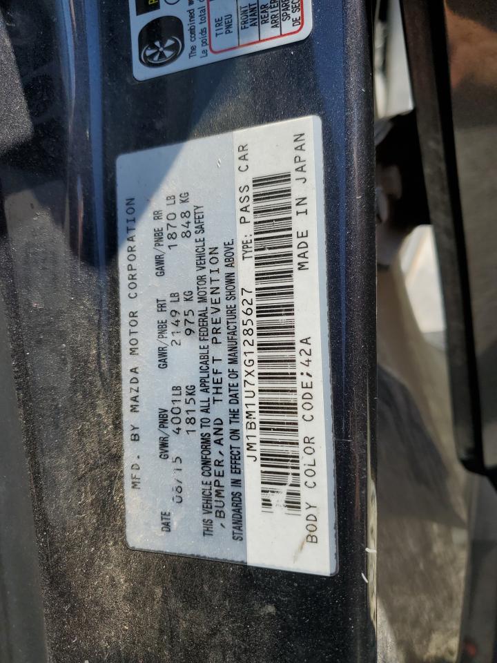 jm1bm1u7xg1285627 JM1BM1U7XG1285627 2016 Mazda 3 Sport