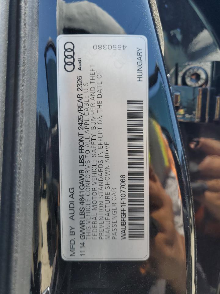 2015 Audi S3 Premium Plus VIN: WAUBFGFF1F1077066 Lot: 63513675