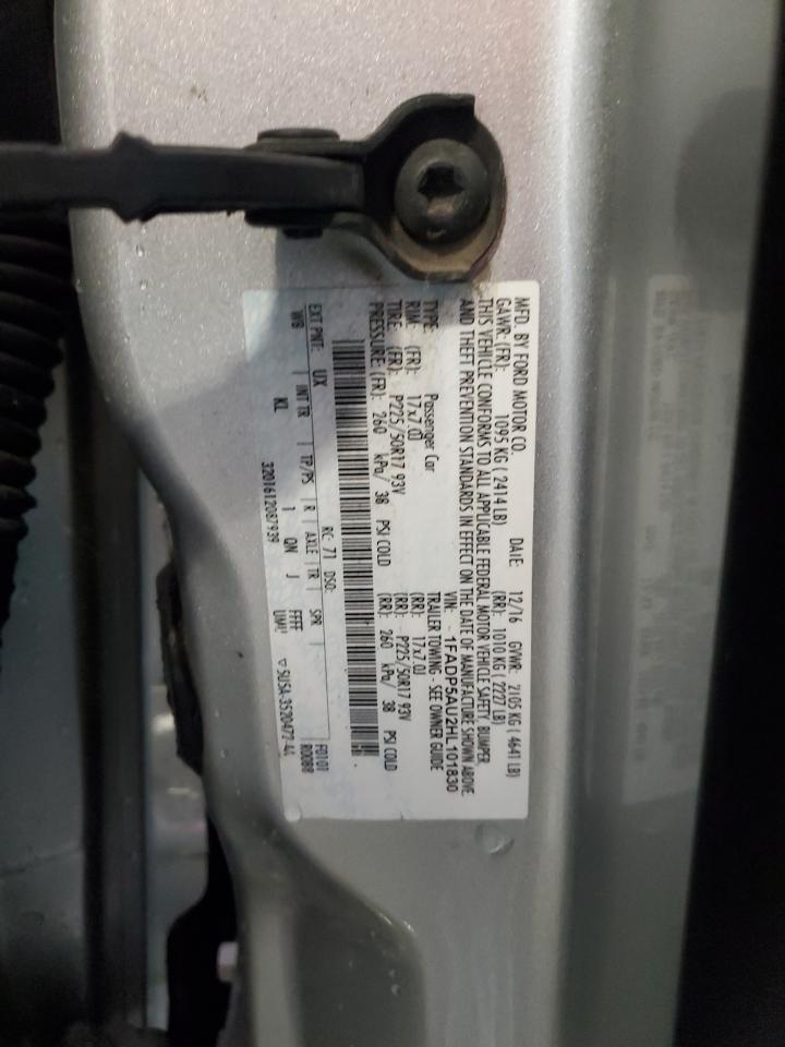 2017 Ford C-Max Se VIN: 1FADP5AU2HL101830 Lot: 66540295