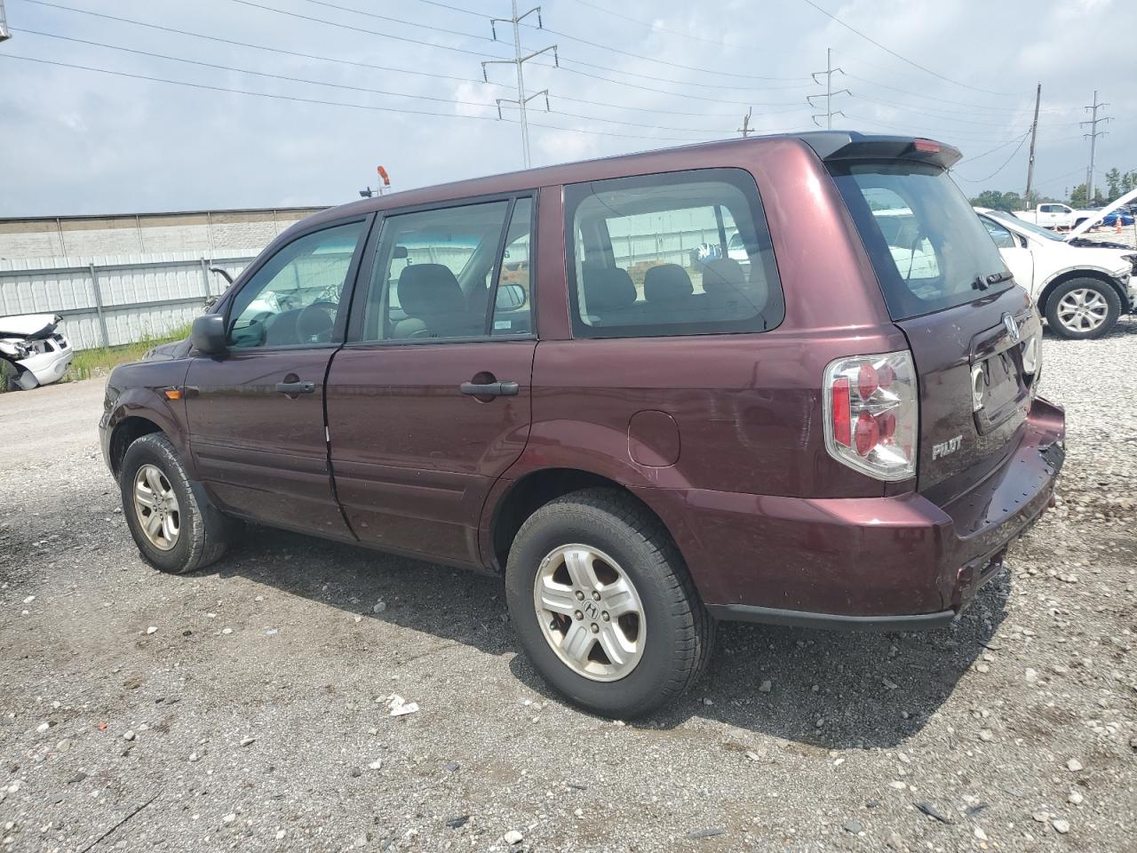 2007 Honda Pilot Lx VIN: 2HKYF18657H536343 Lot: 66352685
