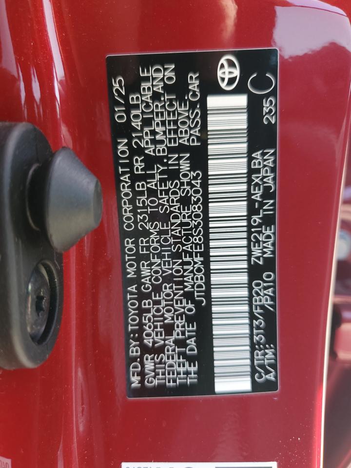 jtdbcmfe8s3083043 JTDBCMFE8S3083043 2025 Toyota Corolla Le