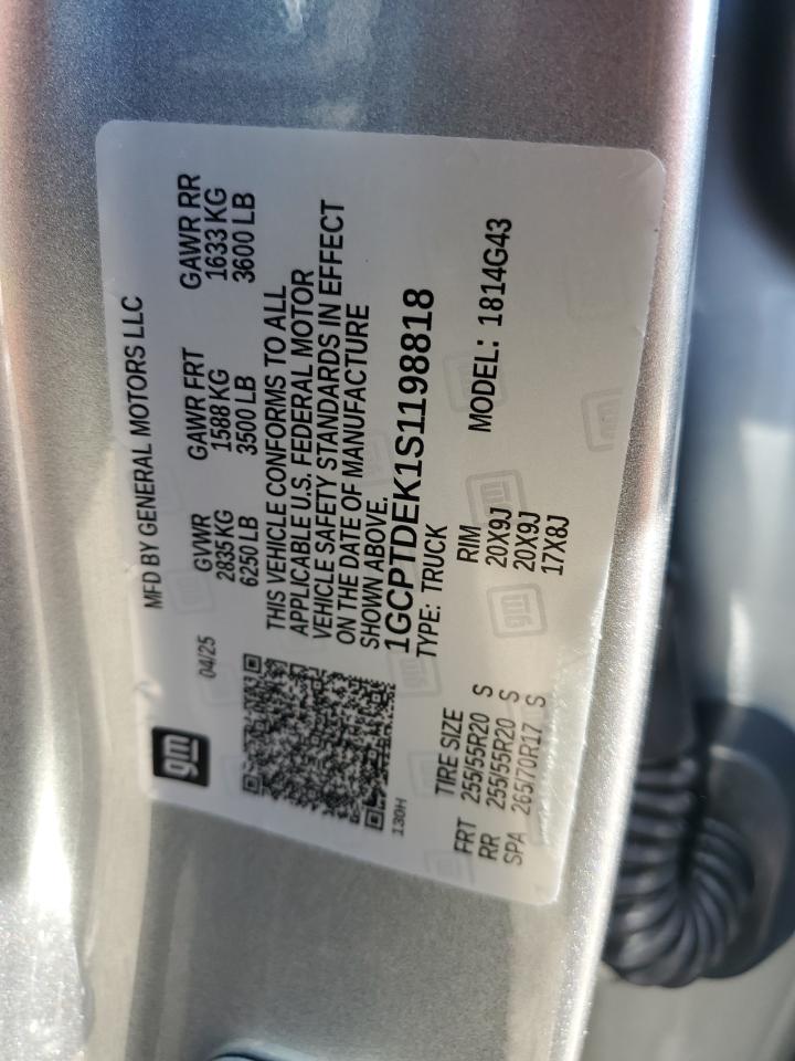 1gcptdek1s1198818 1GCPTDEK1S1198818 2025 Chevrolet Colorado Z71