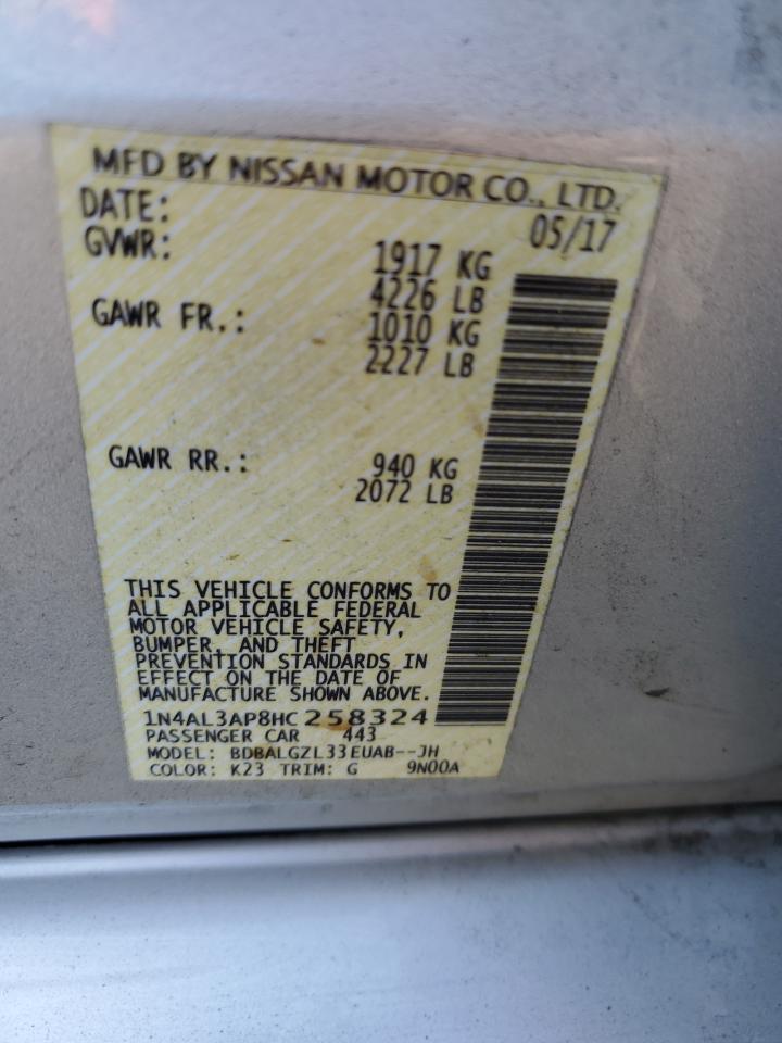 1n4al3ap8hc258324 1N4AL3AP8HC258324 2017 Nissan Altima 2.5