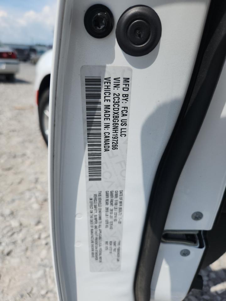 2022 Dodge Charger Sxt VIN: 2C3CDXBG6NH197266 Lot: 65469695