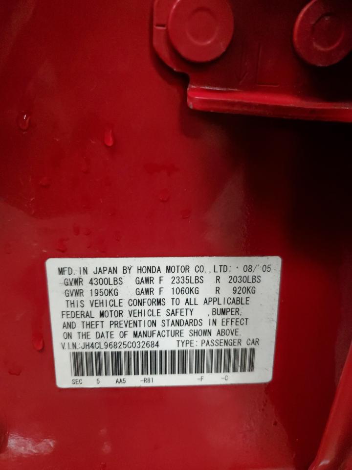 2005 Acura Tsx VIN: JH4CL96825C032684 Lot: 64194645