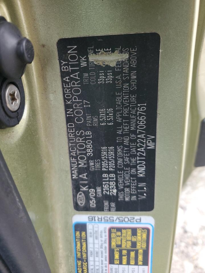 2010 Kia Soul + VIN: KNDJT2A22A7066761 Lot: 65573635