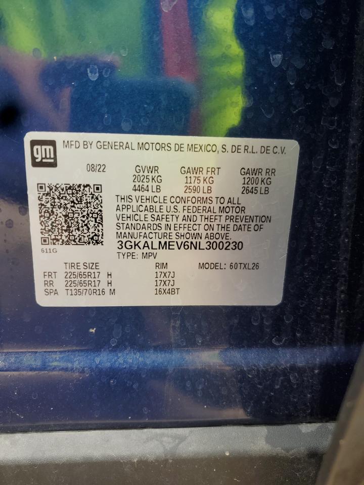 3gkalmev6nl300230 3GKALMEV6NL300230 2022 GMC Terrain Sle
