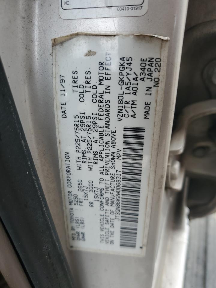 1998 Toyota 4Runner Sr5 VIN: JT3GN86R2W0068317 Lot: 65254855
