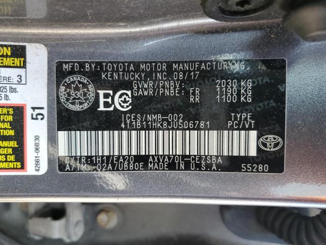 2018 TOYOTA CAMRY L  