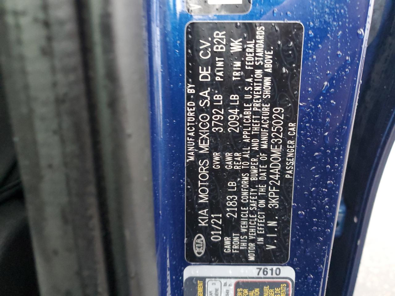 3KPF24AD0ME325029 2021 Kia Forte Fe