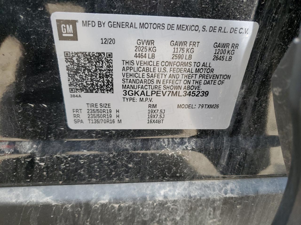 2021 GMC Terrain Slt VIN: 3GKALPEV7ML345239 Lot: 63256615