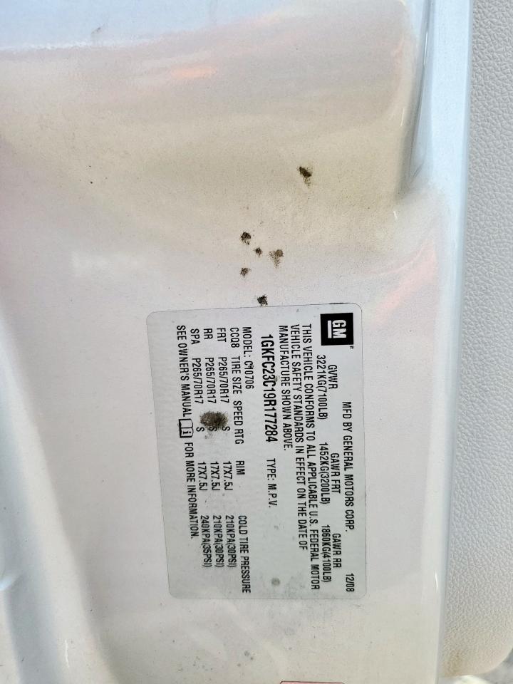 2009 GMC Yukon Sle VIN: 1GKFC23C19R177284 Lot: 66627355