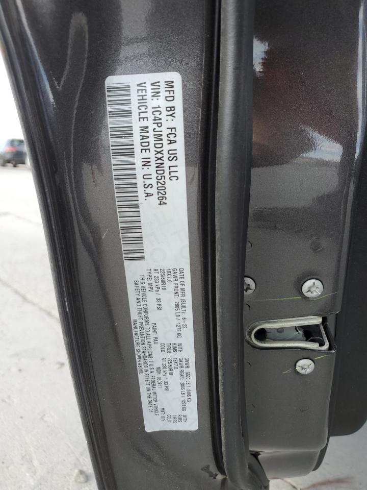 2022 Jeep Cherokee Limited VIN: 1C4PJMDXXND520264 Lot: 65767825