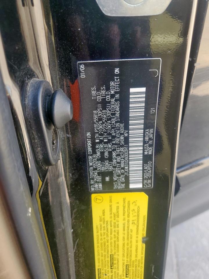 2006 Lexus Rx 400 VIN: JTJGW31U260003911 Lot: 65317795