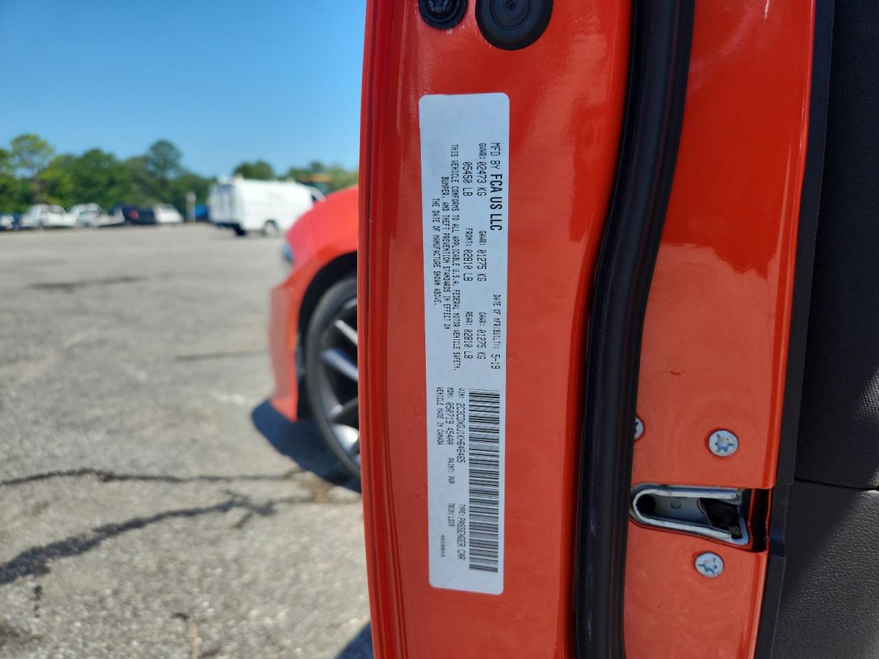 2019 Dodge Charger Scat Pack VIN: 2C3CDXGJ1KH646465 Lot: 66859345