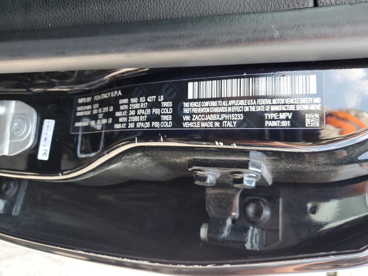 2018 Jeep Renegade Latitude VIN: ZACCJABBXJPH15233 Lot: 64011215