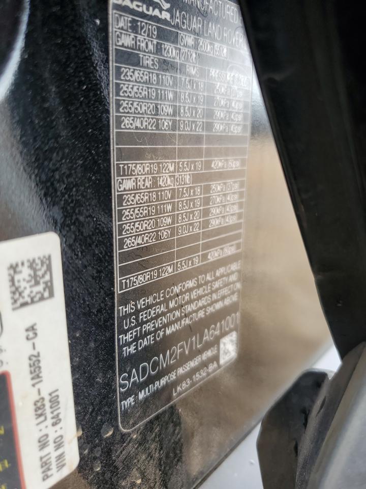 2020 Jaguar F-Pace S VIN: SADCM2FV1LA641001 Lot: 64305355