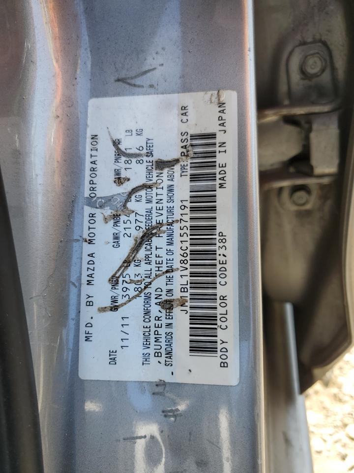 2012 Mazda 3 I VIN: JM1BL1V86C1557191 Lot: 63002985