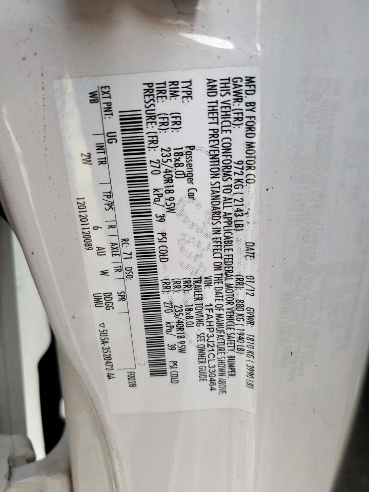 2012 Ford Focus Titanium VIN: 1FAHP3J21CL330464 Lot: 65143735