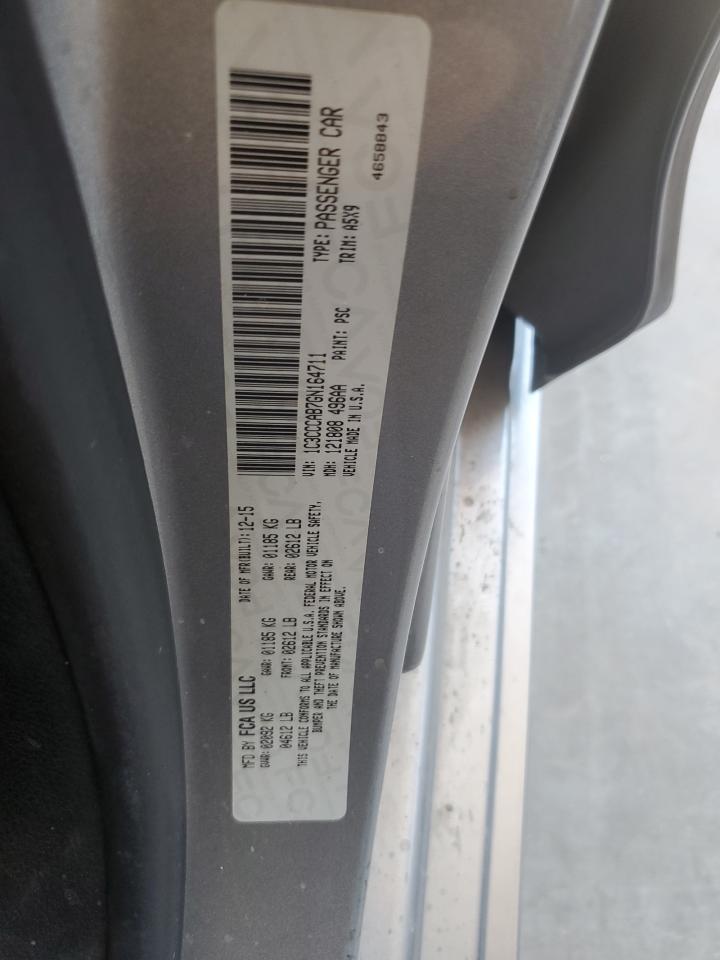 2016 Chrysler 200 Limited VIN: 1C3CCCAB7GN164711 Lot: 64025145