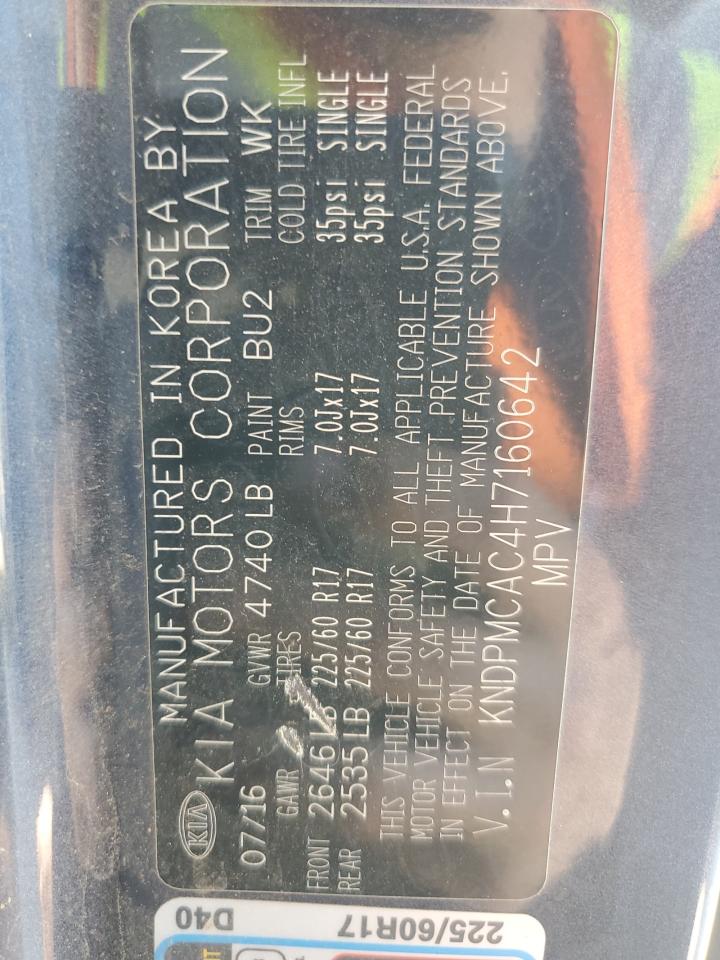 kndpmcac4h7160642 KNDPMCAC4H7160642 2017 Kia Sportage Lx