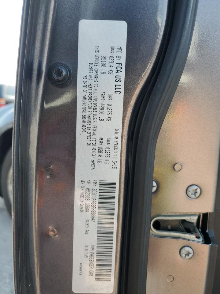 2015 Chrysler 300 Limited VIN: 2C3CCAAG8FH860047 Lot: 64888795