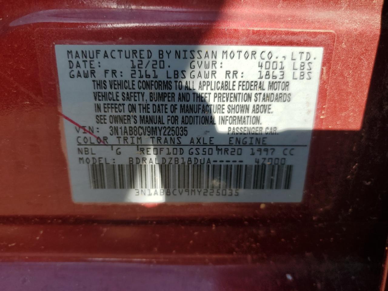 2021 Nissan Sentra Sv VIN: 3N1AB8CV9MY225035 Lot: 62207085