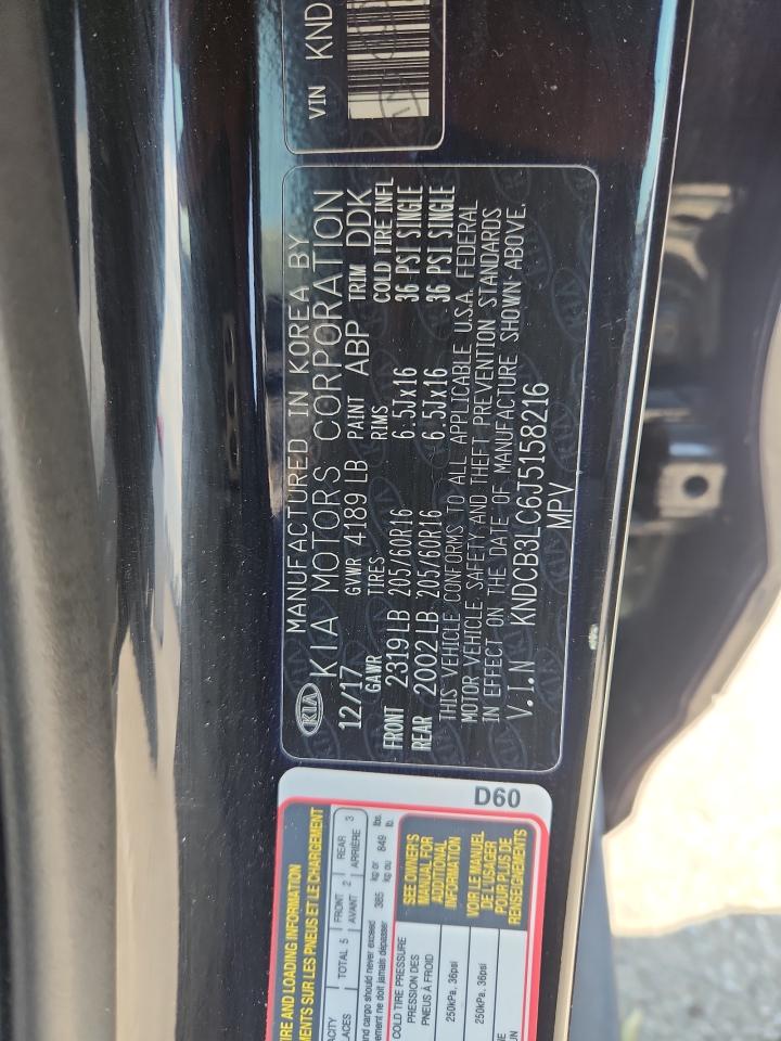 2018 Kia Niro Fe VIN: KNDCB3LC6J5158216 Lot: 65141055
