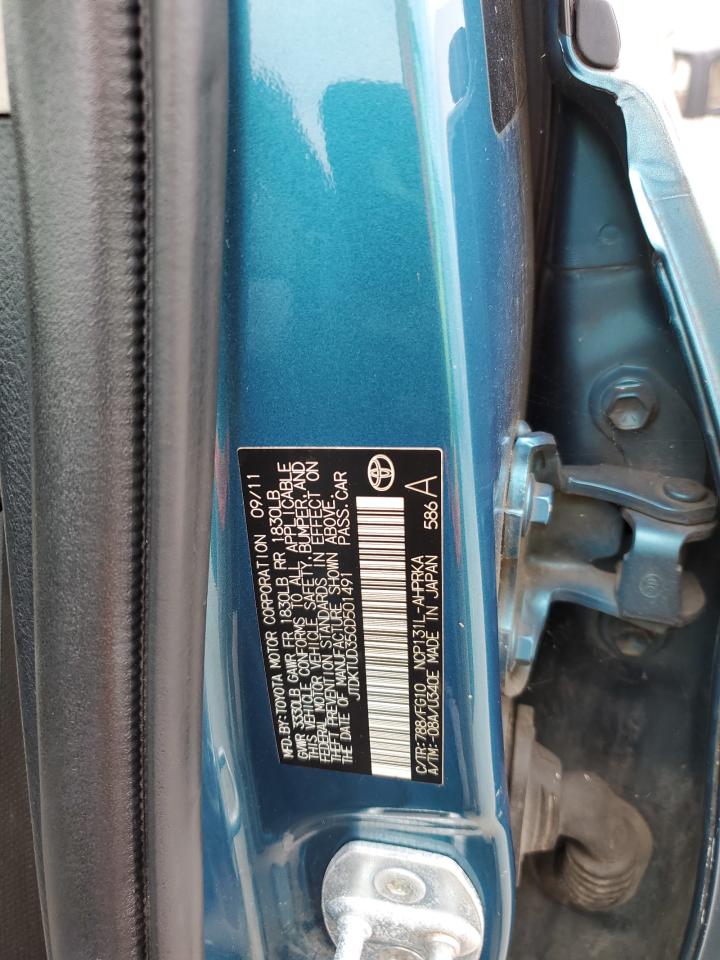 2012 Toyota Yaris VIN: JTDKTUD35CD501491 Lot: 64105905