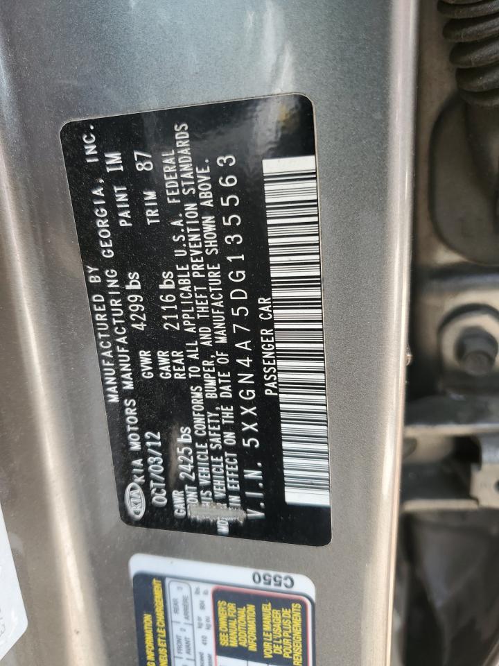 2013 Kia Optima Ex VIN: 5XXGN4A75DG135563 Lot: 64372385