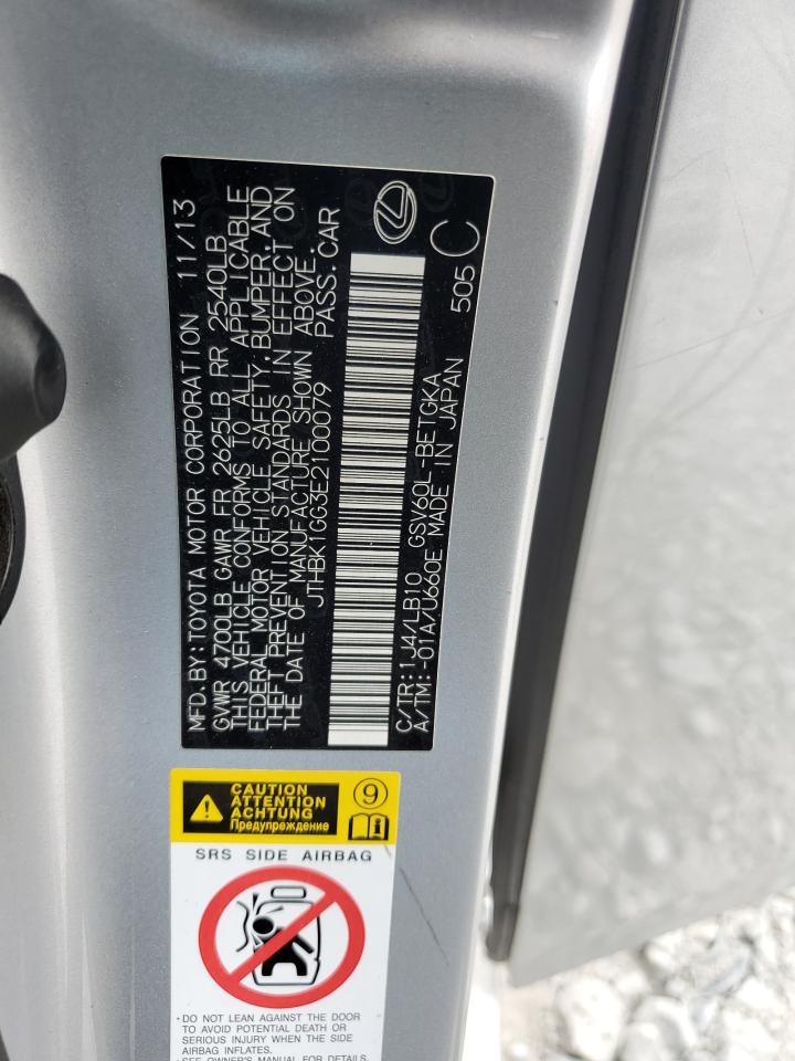 jthbk1gg3e2100079 JTHBK1GG3E2100079 2014 Lexus Es 350