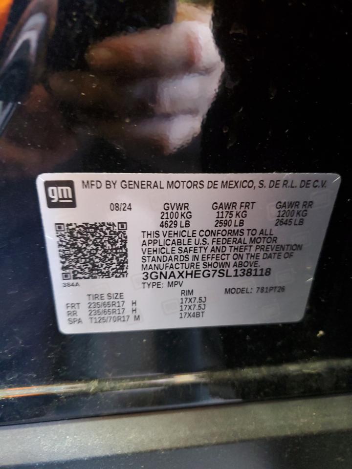 2025 Chevrolet Equinox Lt VIN: 3GNAXHEG7SL138118 Lot: 64287055