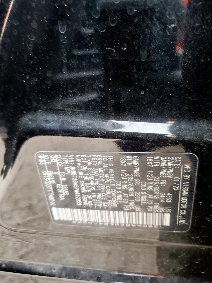 2023 Nissan Rogue Sv VIN: JN8BT3BA5PW412059 Lot: 64874095
