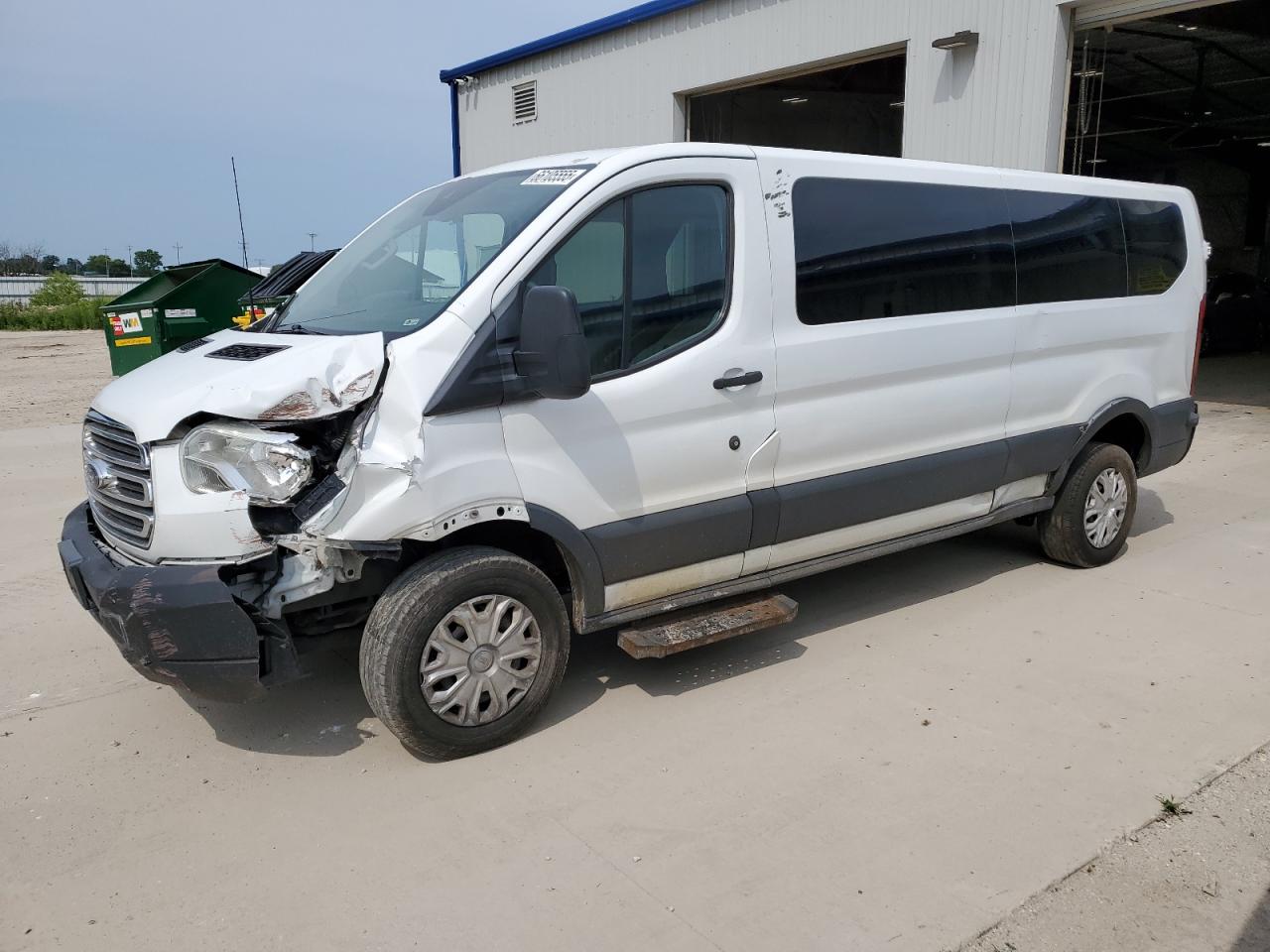 2015 Ford Transit T-350 white van gas 1FBZX2ZM2FKA18585 photo #1