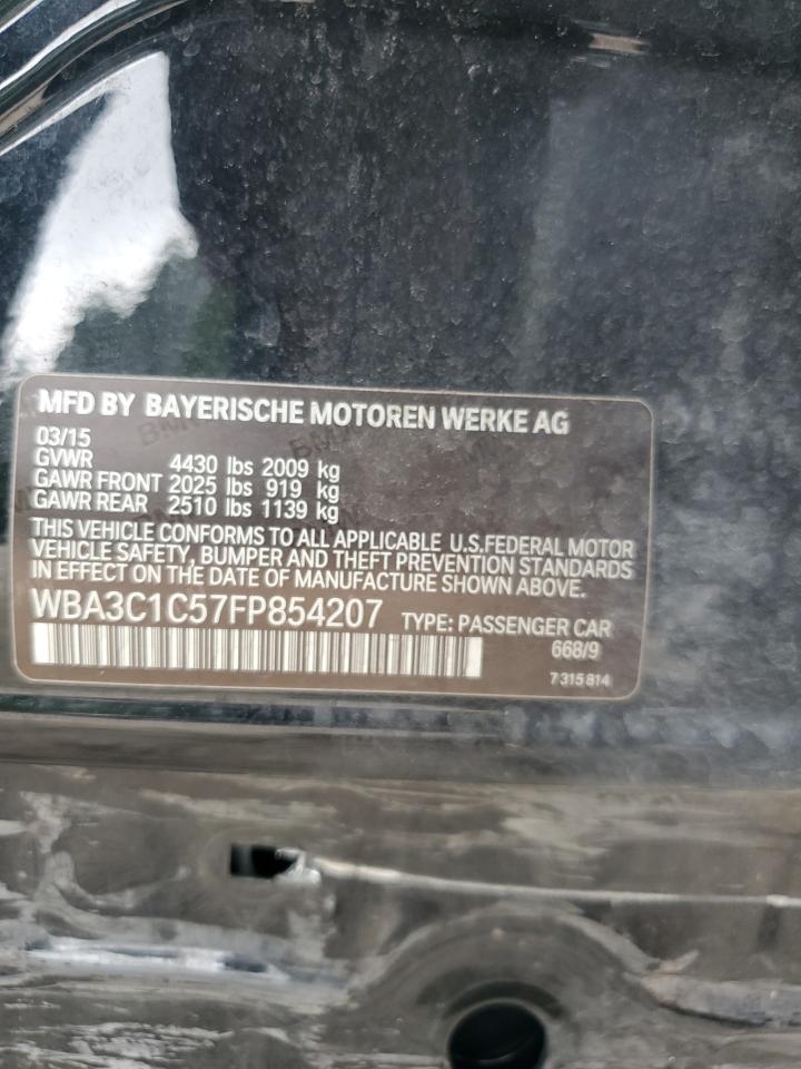 2015 BMW 328 I Sulev VIN: WBA3C1C57FP854207 Lot: 64947785
